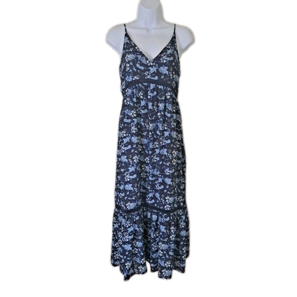 CeCe Maxi Dress 4 Blush Floral Chiffon Adjustable Straps Lines Side Zip Summer‎